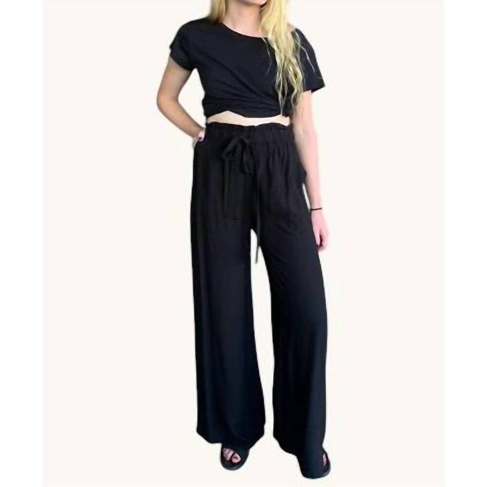 NEW TYSA high-waisted travel pant in black